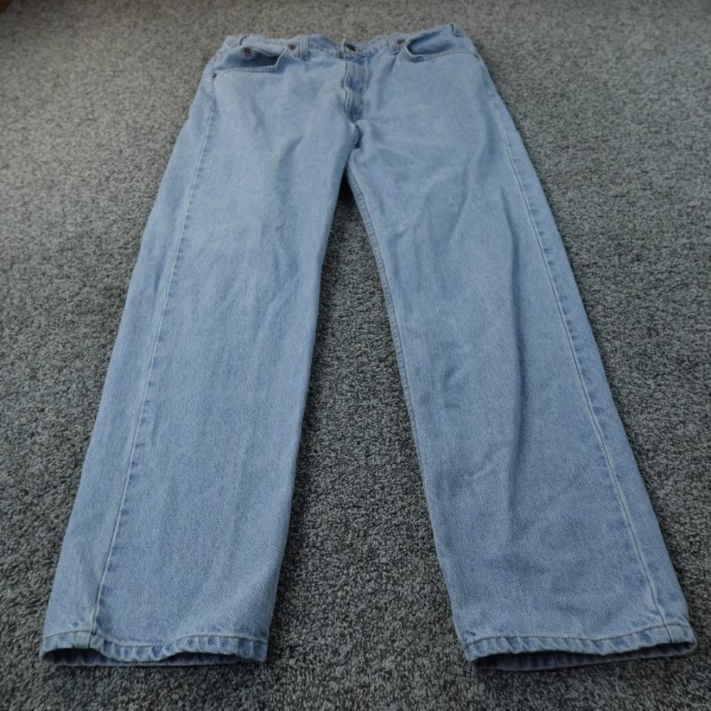 VTG Levis Jeans Mens 38X30 Light Blue Denim Pants 505 Straight‎ Orange Tab 90s